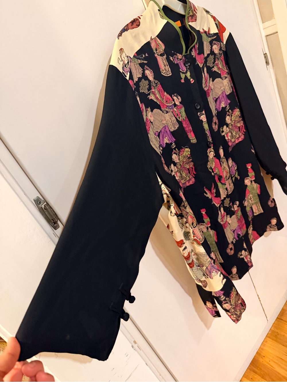 Harari Vintage Silk Asian Geisha Print Blouse - Picture 4 of 6